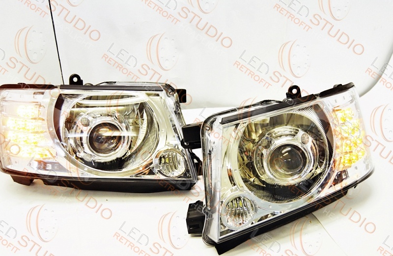 Светодиодные фары Nissan Patrol GR Y61 Bi Led